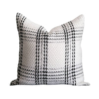HKM-936531 Modern Simple Coarse Knitted Black and White Checkered Throw Pillowcase - 45x45cm, 30x50cm, 50x50cm Options