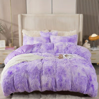 HKM-936723 Ultra Soft Velvet 4PC Duvet Cover Set in Solid Color – 100% Pure Cotton, Modern Design