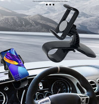 HKM-936787 360-Degree Adjustable Clip Phone Holder for Cars - Direct View Design, Stable ABS Construction