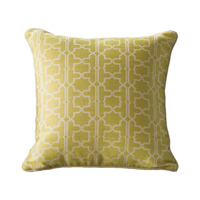 HKM-936851 American Living Room Throw Pillow - Cotton Cushion Cover, 50x50cm, Beige, Orange, Yellow, Green, Sky Blue, Dark Blue