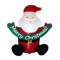 HKM-936851 Jolly Santa 5.8FT Inflatable Yard Decoration with LED Lights for Christmas Celebrations