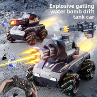 HKM-936979 Remote Control Tank Vehicle with 360° Rotation, Light & Music for Ages 5 and Up - Electric Water Bullet Toy