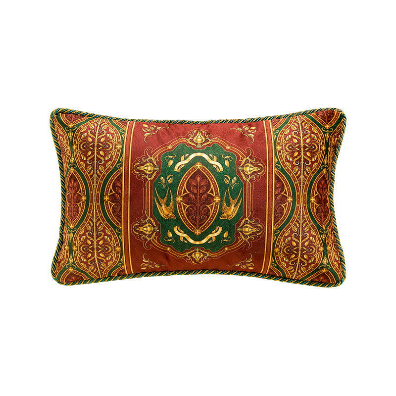 HKM-937107 Plush European Style Cushion Cover with Plant Pattern – Various Sizes Available