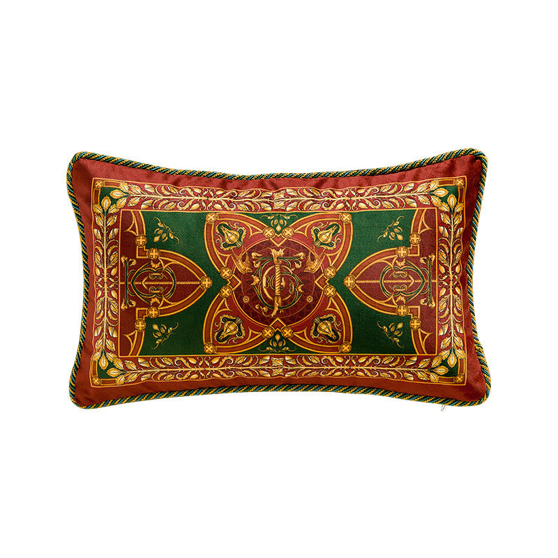 HKM-937107 Plush European Style Cushion Cover with Plant Pattern – Various Sizes Available
