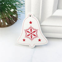HKM-937171 Wooden Christmas Ornaments DIY Gift Pendants - 5cm Cute Cartoon Design