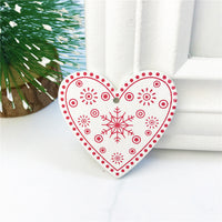 HKM-937171 Wooden Christmas Ornaments DIY Gift Pendants - 5cm Cute Cartoon Design