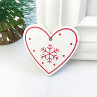 HKM-937171 Wooden Christmas Ornaments DIY Gift Pendants - 5cm Cute Cartoon Design