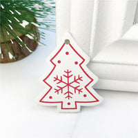 HKM-937171 Wooden Christmas Ornaments DIY Gift Pendants - 5cm Cute Cartoon Design