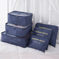 HKM-937555 6-Piece Cube Travel Storage Bag Set for Clothes and Accessories