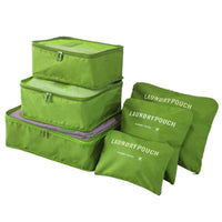 HKM-937555 6-Piece Cube Travel Storage Bag Set for Clothes and Accessories