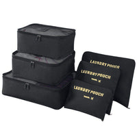 HKM-937555 6-Piece Cube Travel Storage Bag Set for Clothes and Accessories