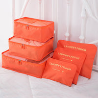 HKM-937555 6-Piece Cube Travel Storage Bag Set for Clothes and Accessories