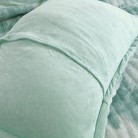 HKM-937555 Reversible Faux Rabbit Fur Duvet Cover Set with Camo & Gradient Boho Design, Includes Duvet Cover and 2 Pillowcases, Ultra-Soft and Hypoallergenic