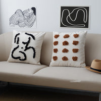 HKM-937619 Modern Geometric Pattern Tufted Cushion Bag for Living Room - 45x45cm