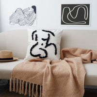 HKM-937619 Modern Geometric Pattern Tufted Cushion Bag for Living Room - 45x45cm