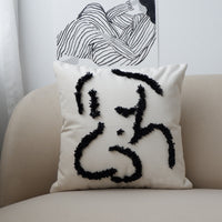 HKM-937619 Modern Geometric Pattern Tufted Cushion Bag for Living Room - 45x45cm