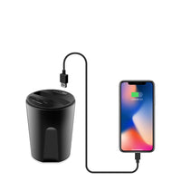 HKM-937619 Wireless Car Cup Charger Compatible with Qi Standard Phones - 5W/7.5W/10W Power Output