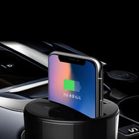 HKM-937619 Wireless Car Cup Charger Compatible with Qi Standard Phones - 5W/7.5W/10W Power Output