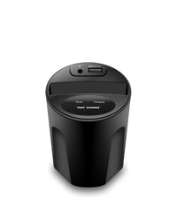 HKM-937619 Wireless Car Cup Charger Compatible with Qi Standard Phones - 5W/7.5W/10W Power Output