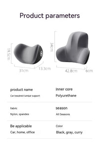 HKM-937683 Ergonomic Lumbar and Headrest Cushion for Car, Home, and Office