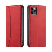 HKM-937811 Premium Flip Case for iPhone 12 Mini, 12/12 Pro, 12 Pro Max, 11, 11 Pro, 11 Pro Max, 7/8/SE 2020, 7/8 Plus, X/XS, XR, XS Max, 6/6S, 6 Plus - PU + TPU, Solid Colors Available