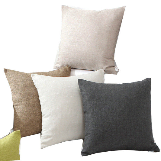 HKM-937875 Solid Color Square Pillowcase - Soft Blended Material, Available in 45x45cm, 60x60cm, and 70x70cm Sizes