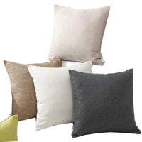 HKM-937875 Solid Color Square Pillowcase - Soft Blended Material, Available in 45x45cm, 60x60cm, and 70x70cm Sizes