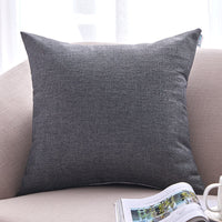 HKM-937875 Solid Color Square Pillowcase - Soft Blended Material, Available in 45x45cm, 60x60cm, and 70x70cm Sizes