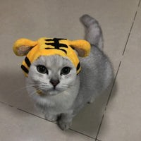 HKM-937875 Warm and Cute Cat Headgear with Ear Holes - Soft Crystal Fabric for Kittens and Cats