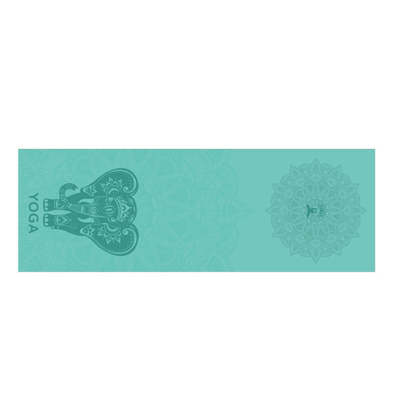 HKM-937939 Non-Slip Yoga Mat Towel for Meditation, Dancing, and Fitness - Available in 5 Stylish Designs (160x80cm, 2mm Thick)