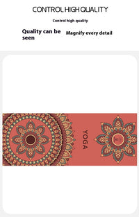 HKM-937939 Non-Slip Yoga Mat Towel for Meditation, Dancing, and Fitness - Available in 5 Stylish Designs (160x80cm, 2mm Thick)