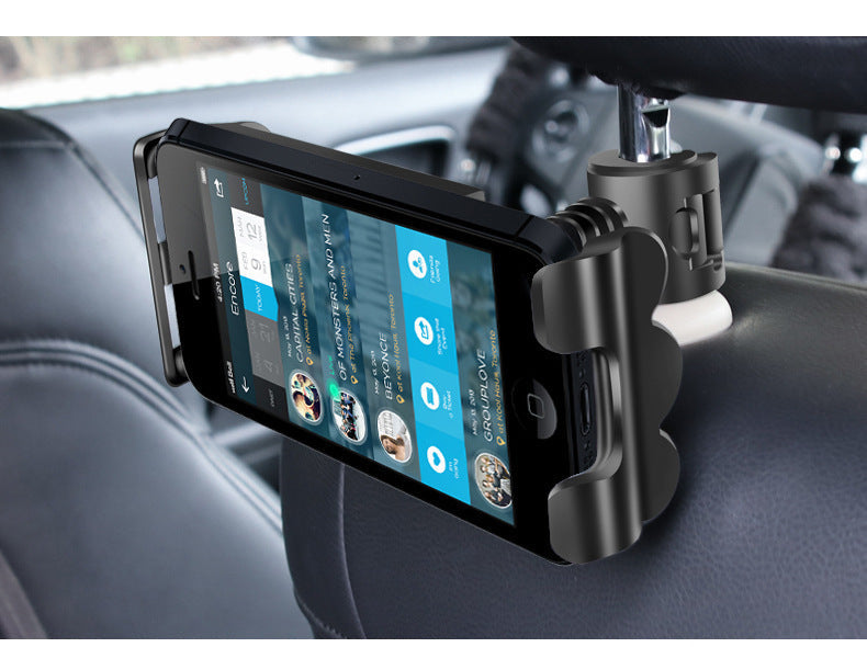 HKM-937939 Universal Adjustable Car Headrest Tablet Holder with 360-Degree Rotation for Devices 4 to 12 Inches
