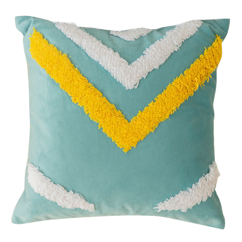 HKM-938003 Three-Dimensional Tufted Pillowcase for Sofa and Bedside - 45x45cm Polyester Fiber Insert