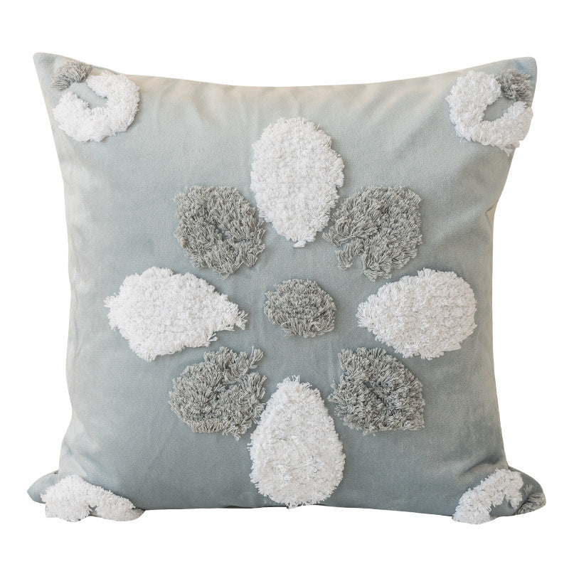 HKM-938003 Three-Dimensional Tufted Pillowcase for Sofa and Bedside - 45x45cm Polyester Fiber Insert