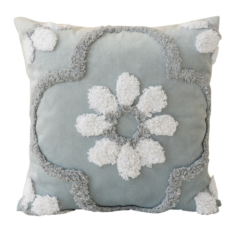HKM-938003 Three-Dimensional Tufted Pillowcase for Sofa and Bedside - 45x45cm Polyester Fiber Insert