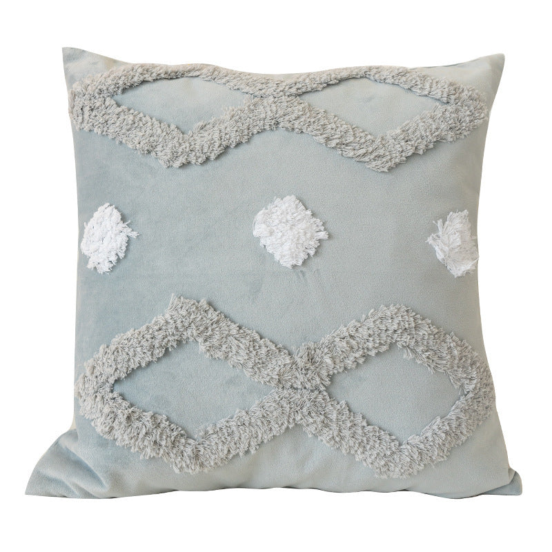 HKM-938003 Three-Dimensional Tufted Pillowcase for Sofa and Bedside - 45x45cm Polyester Fiber Insert