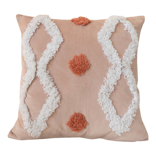 HKM-938003 Three-Dimensional Tufted Pillowcase for Sofa and Bedside - 45x45cm Polyester Fiber Insert