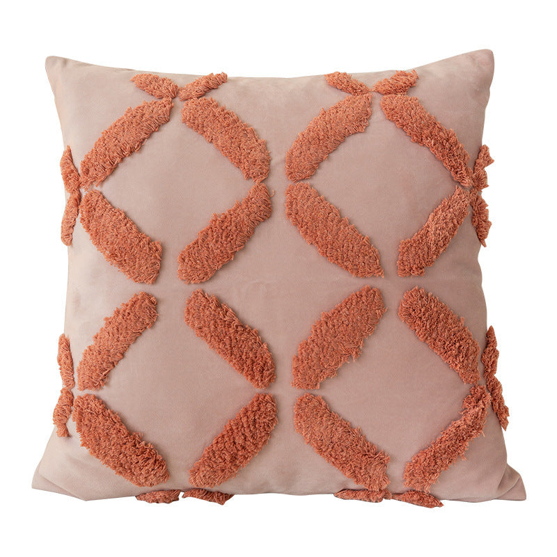 HKM-938003 Three-Dimensional Tufted Pillowcase for Sofa and Bedside - 45x45cm Polyester Fiber Insert