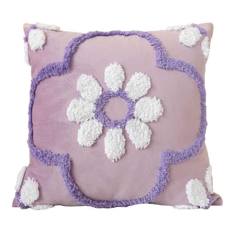 HKM-938003 Three-Dimensional Tufted Pillowcase for Sofa and Bedside - 45x45cm Polyester Fiber Insert