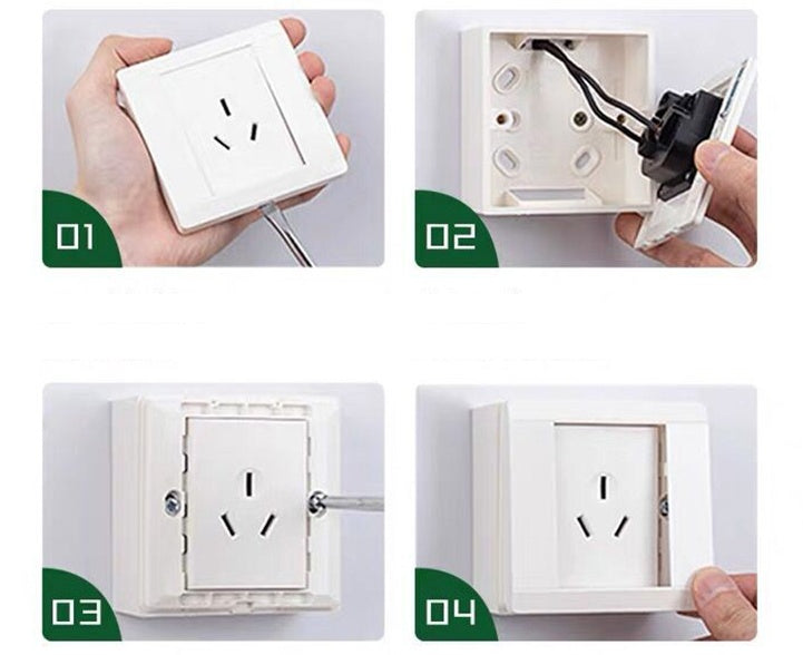 HKM-938067 Child-Safe Socket with Easy Installation - 16A/25V, White/Black, 86*86mm