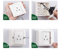HKM-938067 Child-Safe Socket with Easy Installation - 16A/25V, White/Black, 86*86mm
