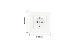 HKM-938067 Child-Safe Socket with Easy Installation - 16A/25V, White/Black, 86*86mm