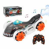 HKM-938131 Flash Spray Shark 2.4GHz Remote Control Stunt Car with Light and Music, Electric Drift Truck for Indoor and Outdoor Fun