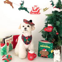 HKM-938195 Christmas-Themed Plush Dog Food Hide Toy Book