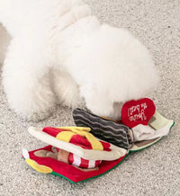 HKM-938195 Christmas-Themed Plush Dog Food Hide Toy Book