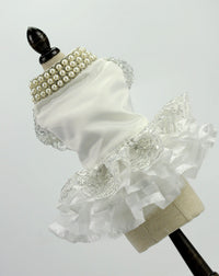 HKM-938323 Elegant White Pet Skirt Wedding Dress for Spring and Autumn Seasons