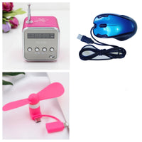 HKM-938451 Portable Mini FM Radio Speaker with MP3 Player, LCD Display, and Rechargeable Battery - Supports Micro SD, USB, and AUX Input