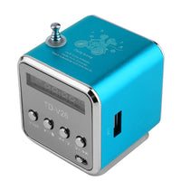 HKM-938451 Portable Mini FM Radio Speaker with MP3 Player, LCD Display, and Rechargeable Battery - Supports Micro SD, USB, and AUX Input