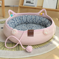 HKM-938515 Bamboo Scratching-Resistant Cat Kennel with Various Soft Cotton Styles