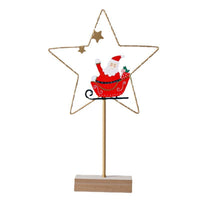 HKM-938515 Wrought Iron Decorative LED Lamp - Warm Light Christmas Ornaments in Various Designs